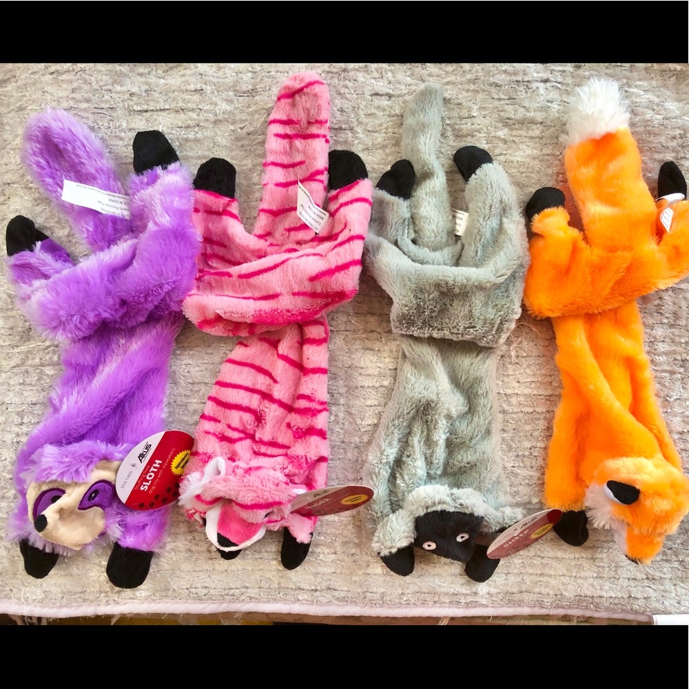 🐶New with tags UNSTUFFED DOG TOY ( 1 ) WITH SQUEAKER.hours of fun No choking